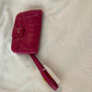 HOBO Fuchsia Leather Wristlet Purse like NEW